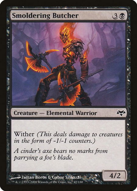 Smoldering Butcher - Eventide Magic: The Gathering trading card