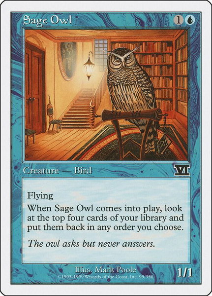Sage Owl - Classic Sixth Edition Magic: The Gathering trading card