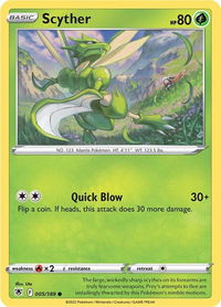 Scyther (005) - SWSH10: Astral Radiance (SWSH10) #005/189 - Common Pokémon Trading Card