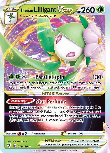 Hisuian Lilligant VSTAR - SWSH10: Astral Radiance Pokémon trading card