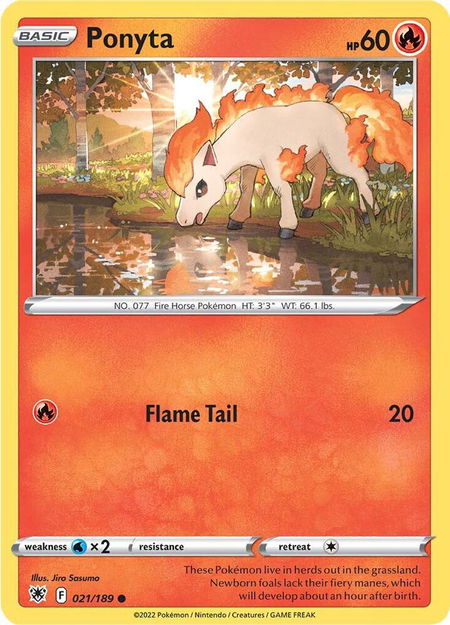 Ponyta - SWSH10: Astral Radiance Pokémon trading card