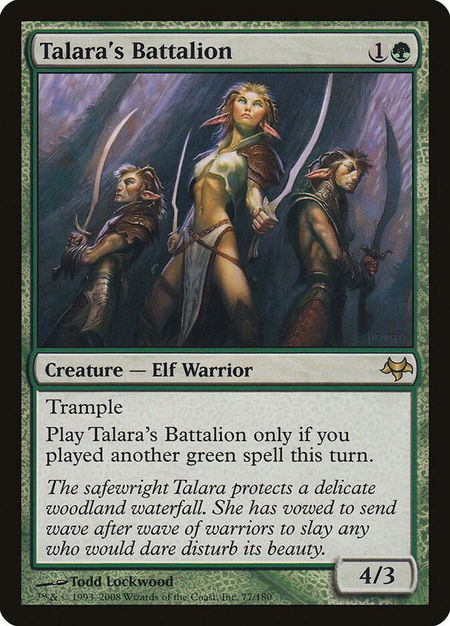 Talara's Battalion - Eventide Magic: The Gathering trading card