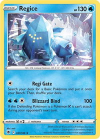 Regice - SWSH10: Astral Radiance (SWSH10) #037/189 - Rare Pokémon Trading Card