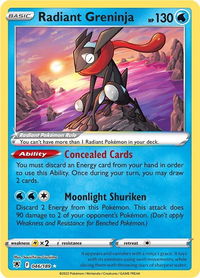 Radiant Greninja - SWSH10: Astral Radiance (SWSH10) #046/189 - Radiant Rare Pokémon Trading Card