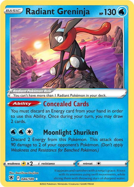 Radiant Greninja - SWSH10: Astral Radiance Pokémon trading card