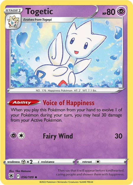 Togetic - SWSH10: Astral Radiance Pokémon trading card