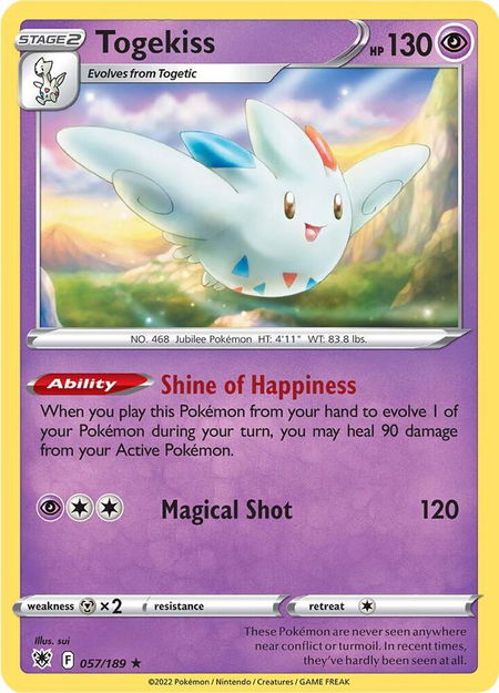 Togekiss - SWSH10: Astral Radiance Pokémon trading card