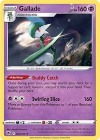 Gallade - SWSH10: Astral Radiance (SWSH10) #062/189 - Holo Rare Pokémon Trading Card