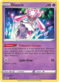 Diancie - SWSH10: Astral Radiance (SWSH10) #068/189 - Holo Rare Pokémon Trading Card