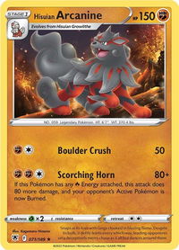 Hisuian Arcanine - SWSH10: Astral Radiance (SWSH10) #071/189 - Rare Pokémon Trading Card