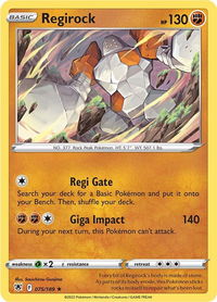 Regirock - SWSH10: Astral Radiance (SWSH10) #075/189 - Rare Pokémon Trading Card