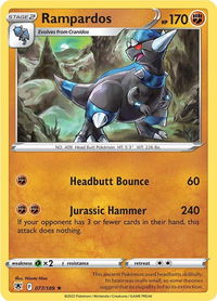 Rampardos - SWSH10: Astral Radiance (SWSH10) #077/189 - Holo Rare Pokémon Trading Card