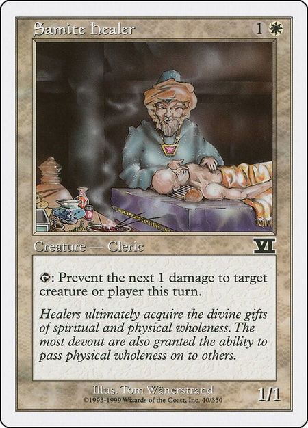 Samite Healer - Classic Sixth Edition Magic: The Gathering trading card