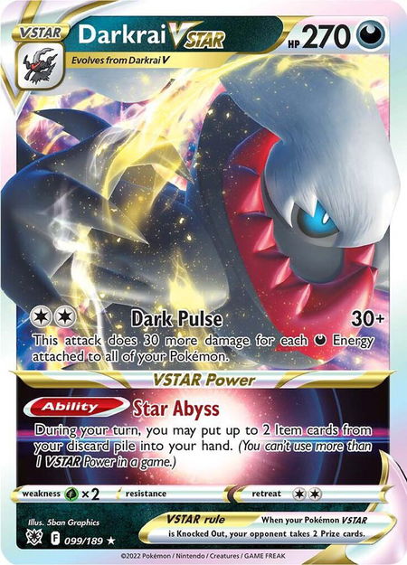 Darkrai VSTAR - SWSH10: Astral Radiance Pokémon trading card