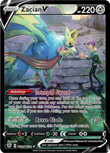 Zacian V - SWSH10: Astral Radiance Trainer Gallery (SWSH10:TG) #TG21/TG30 - Ultra Rare Pokémon Trading Card