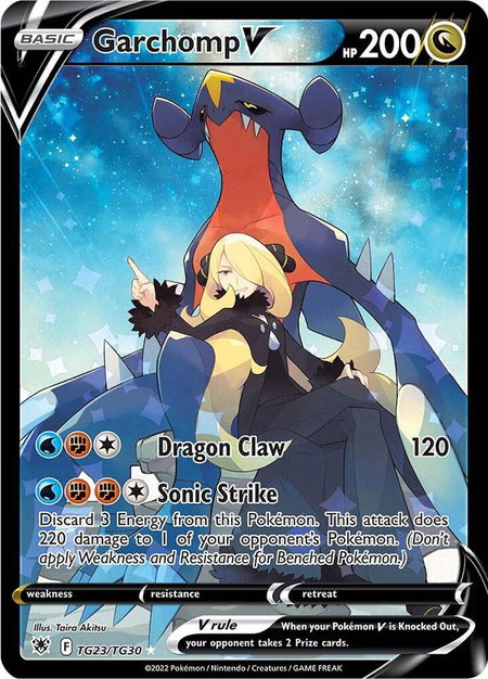 Garchomp V - SWSH10: Astral Radiance Trainer Gallery Pokémon trading card