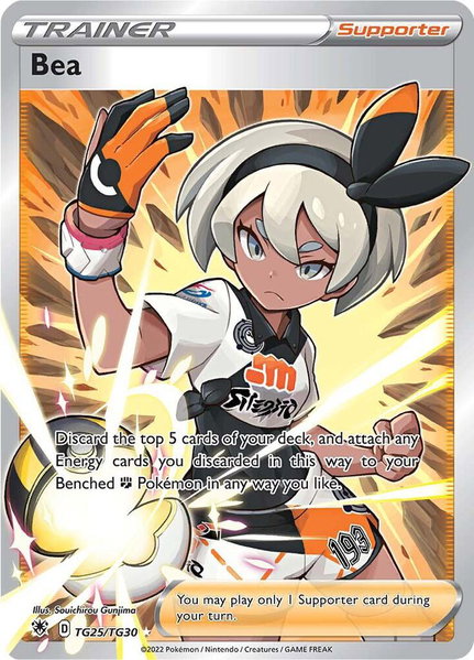 Bea trading card from SWSH10: Astral Radiance Trainer Gallery Bea - SWSH10: Astral Radiance Trainer Gallery Pokémon trading card