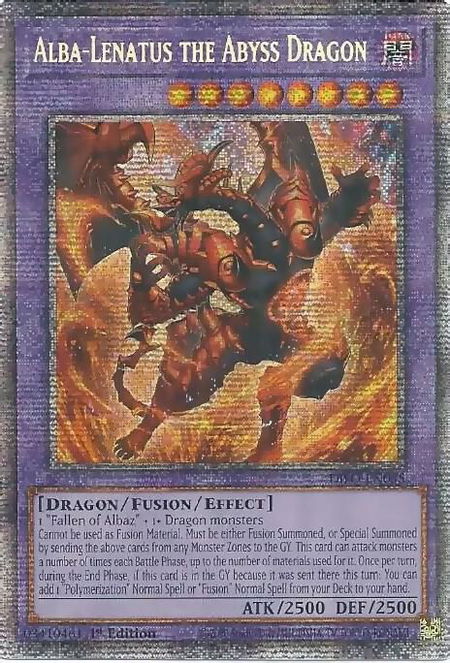 Alba-Lenatus the Abyss Dragon (Starlight Rare) trading card from Dimension Force Alba-Lenatus the Abyss Dragon (Starlight Rare) - Dimension Force YuGiOh trading card