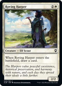 Roving Harper - Commander Legends: Battle for Baldur's Gate (CLB) #40 - Common Magic: The Gathering Trading Card