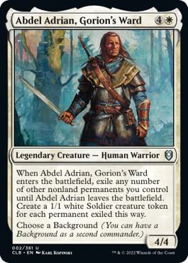 Abdel Adrian, Gorion's Ward - Commander Legends: Battle for Baldur's Gate Magic: The Gathering trading card