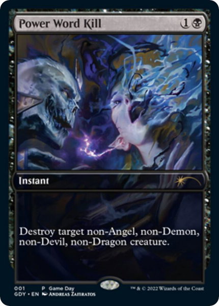 Power Word Kill trading card from Game Day & Store Championship Promos Power Word Kill - Game Day & Store Championship Promos Magic: The Gathering trading card