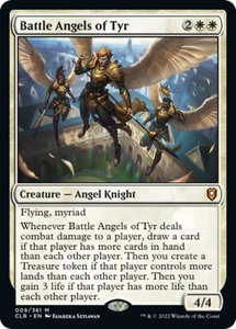 Battle Angels of Tyr - Commander Legends: Battle for Baldur's Gate (CLB) #9 - Mythic Rare Magic: The Gathering Trading Card