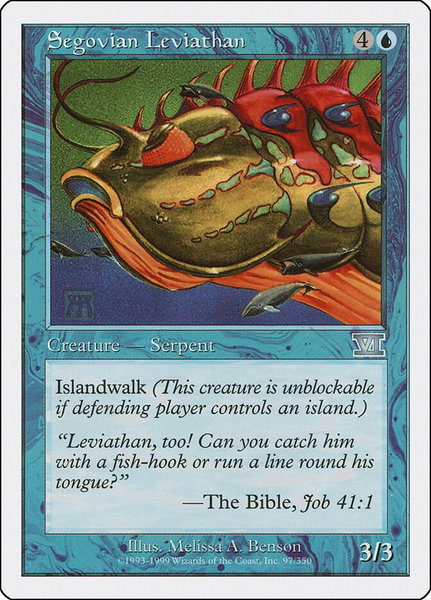 Segovian Leviathan trading card from Classic Sixth Edition Segovian Leviathan - Classic Sixth Edition Magic: The Gathering trading card