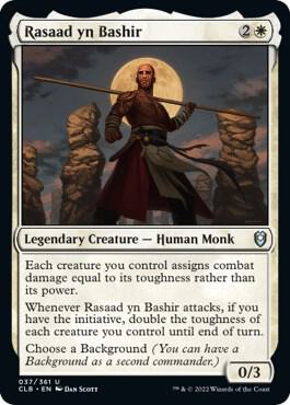 Rasaad yn Bashir - Commander Legends: Battle for Baldur's Gate Magic: The Gathering trading card