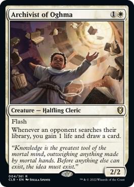 Archivist of Oghma trading card from Commander Legends: Battle for Baldur's Gate Archivist of Oghma - Commander Legends: Battle for Baldur's Gate Magic: The Gathering trading card