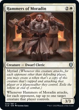Hammers of Moradin trading card from Commander Legends: Battle for Baldur's Gate Hammers of Moradin - Commander Legends: Battle for Baldur's Gate Magic: The Gathering trading card