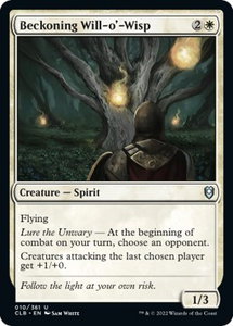 Beckoning Will-o'-Wisp - Commander Legends: Battle for Baldur's Gate (CLB) #10 - Uncommon Magic: The Gathering Trading Card