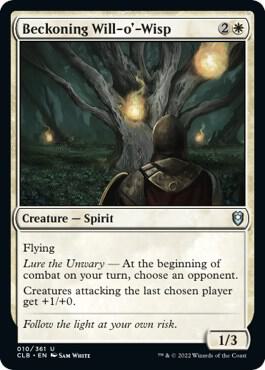 Beckoning Will-o'-Wisp - Commander Legends: Battle for Baldur's Gate Magic: The Gathering trading card