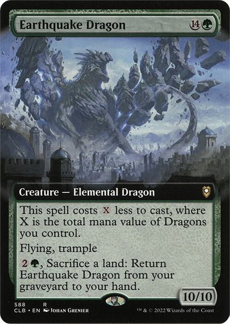 Earthquake Dragon (Extended Art) - Commander Legends: Battle for Baldur's Gate Magic: The Gathering trading card