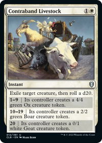 Contraband Livestock - Commander Legends: Battle for Baldur's Gate (CLB) #12 - Uncommon Magic: The Gathering Trading Card