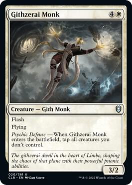 Githzerai Monk - Commander Legends: Battle for Baldur's Gate Magic: The Gathering trading card