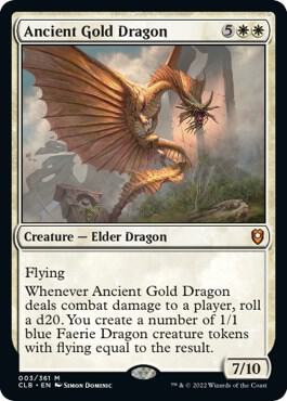 Ancient Gold Dragon - Commander Legends: Battle for Baldur's Gate Magic: The Gathering trading card