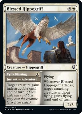 Blessed Hippogriff trading card from Commander Legends: Battle for Baldur's Gate Blessed Hippogriff - Commander Legends: Battle for Baldur's Gate Magic: The Gathering trading card