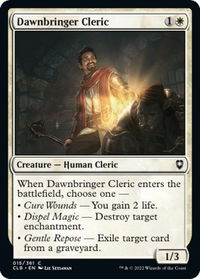 Dawnbringer Cleric - Commander Legends: Battle for Baldur's Gate (CLB) #15 - Common Magic: The Gathering Trading Card