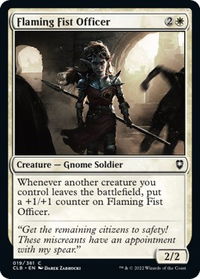 Flaming Fist Officer - Commander Legends: Battle for Baldur's Gate (CLB) #19 - Common Magic: The Gathering Trading Card