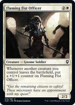 Flaming Fist Officer - Commander Legends: Battle for Baldur's Gate Magic: The Gathering trading card