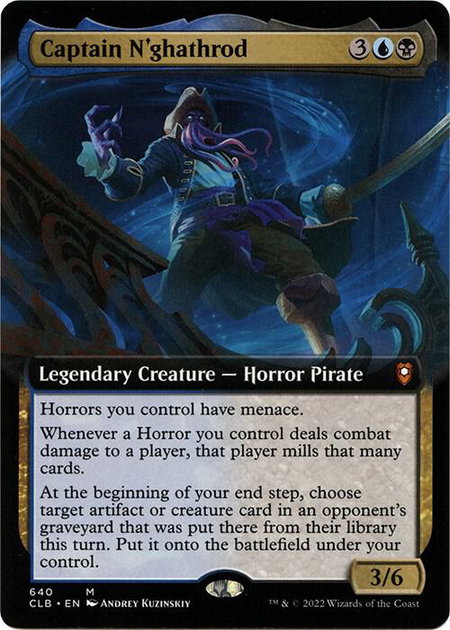 Captain N'ghathrod (Extended Art) - Commander Legends: Battle for Baldur's Gate Magic: The Gathering trading card