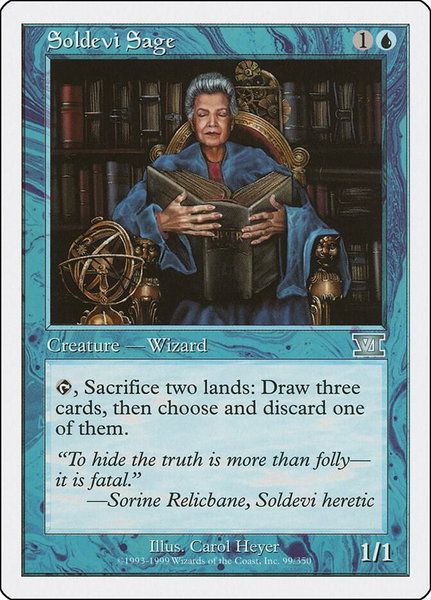 Soldevi Sage trading card from Classic Sixth Edition Soldevi Sage - Classic Sixth Edition Magic: The Gathering trading card