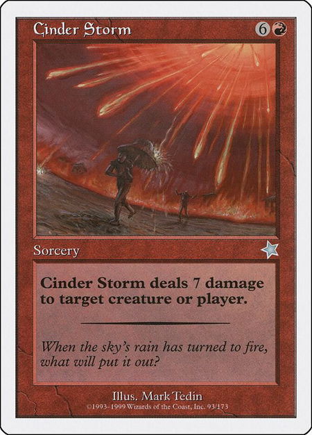 Cinder Storm - Starter 1999 Magic: The Gathering trading card