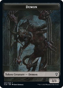 Demon Token - Commander Legends: Battle for Baldur's Gate (CLB) #7 - Token Magic: The Gathering Trading Card