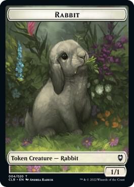 Rabbit Token trading card from Commander Legends: Battle for Baldur's Gate Rabbit Token - Commander Legends: Battle for Baldur's Gate Magic: The Gathering trading card