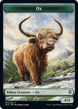 Ox Token trading card from Commander Legends: Battle for Baldur's Gate Ox Token - Commander Legends: Battle for Baldur's Gate Magic: The Gathering trading card