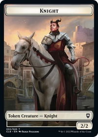 Knight Token - Commander Legends: Battle for Baldur's Gate (CLB) #2 - Token Magic: The Gathering Trading Card