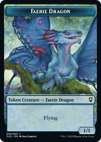Faerie Dragon Token - Commander Legends: Battle for Baldur's Gate (CLB) #6 - Token Magic: The Gathering Trading Card