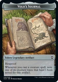 Volo's Journal Token - Commander Legends: Battle for Baldur's Gate (CLB) #18 - Token Magic: The Gathering Trading Card