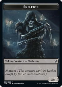 Skeleton Token - Commander Legends: Battle for Baldur's Gate (CLB) #8 - Token Magic: The Gathering Trading Card